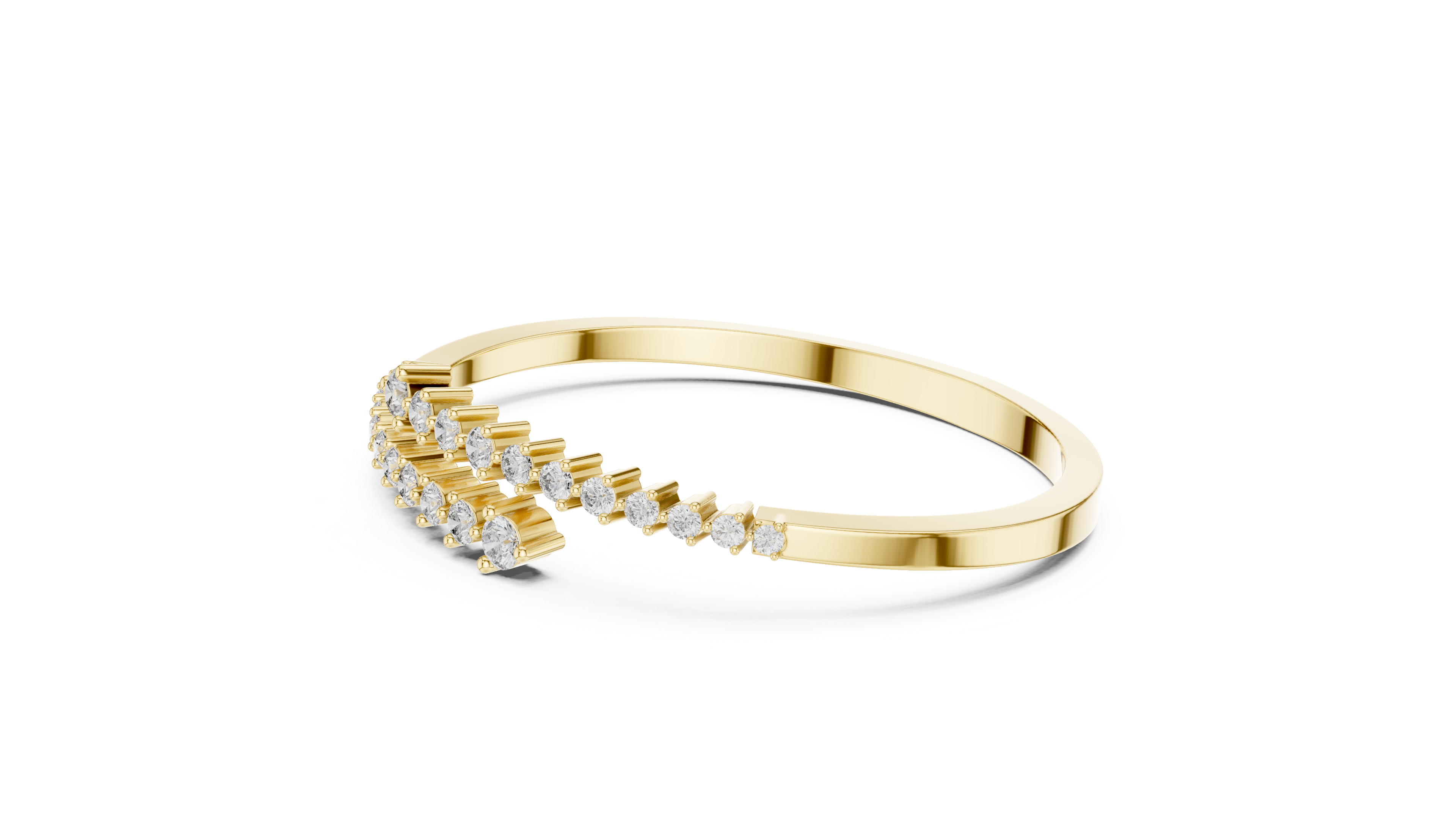 Graduated Diamond Bangle Bracelet