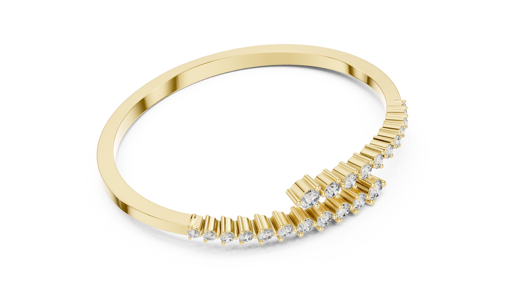Graduated Diamond Bangle Bracelet