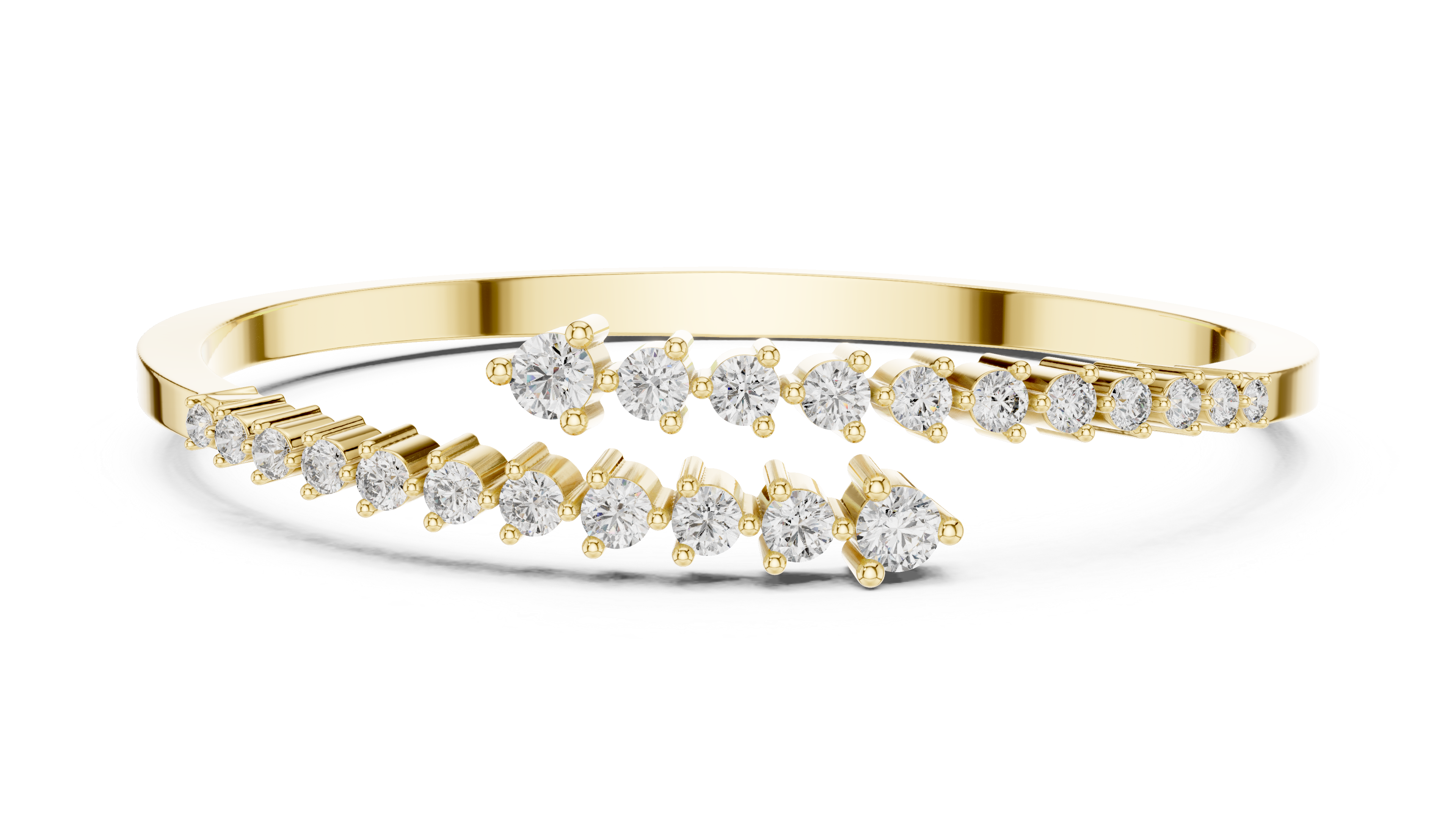 Graduated Diamond Bangle Bracelet