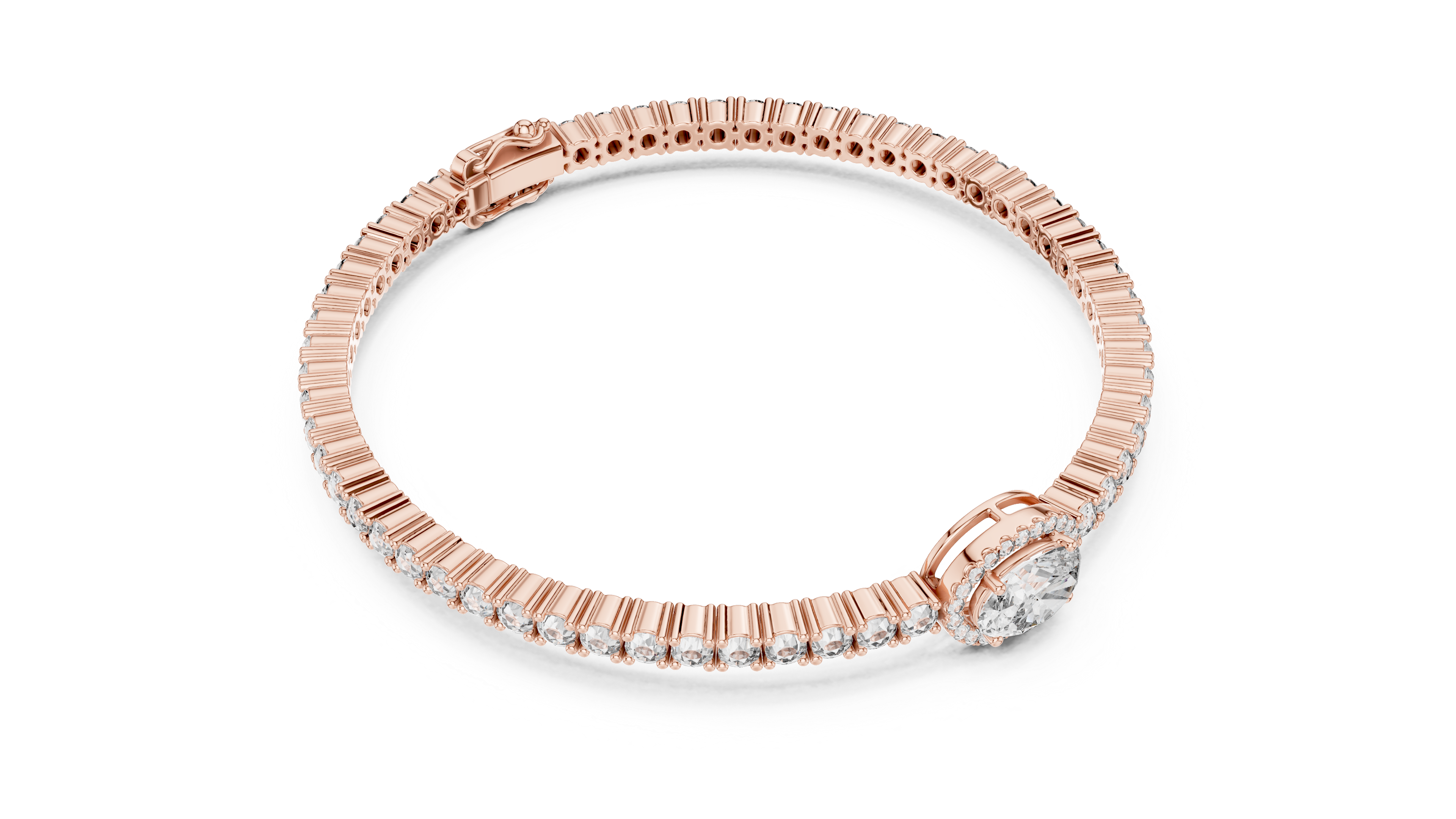 East West Oval Tennis Bangle
