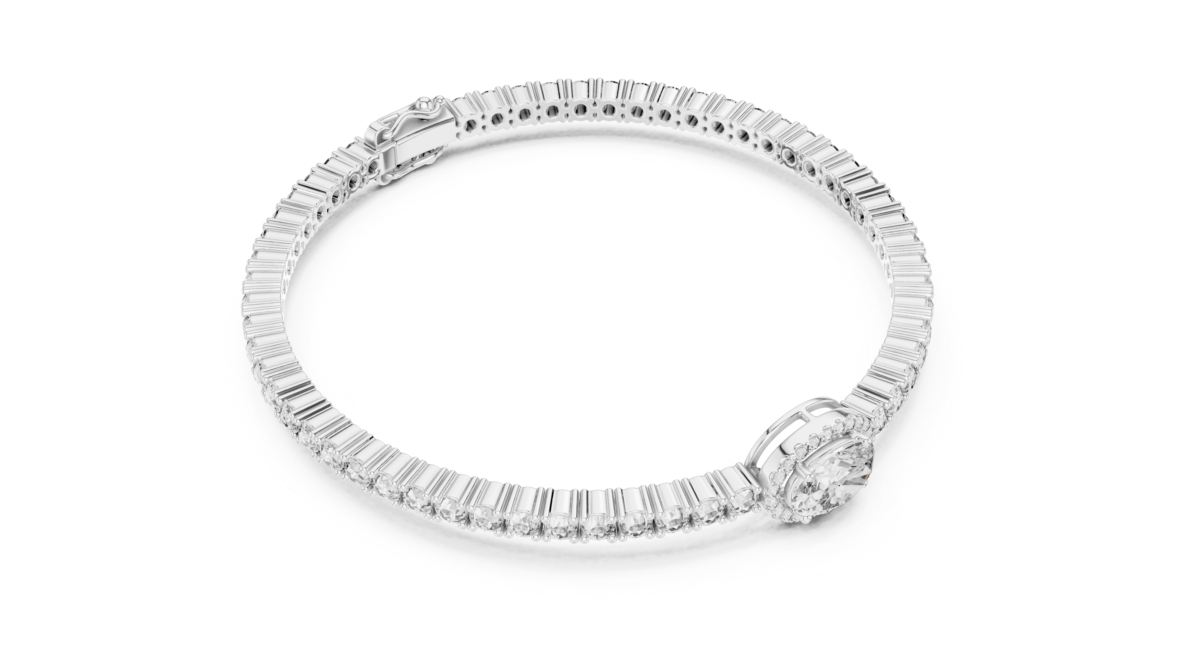 East West Oval Tennis Bangle