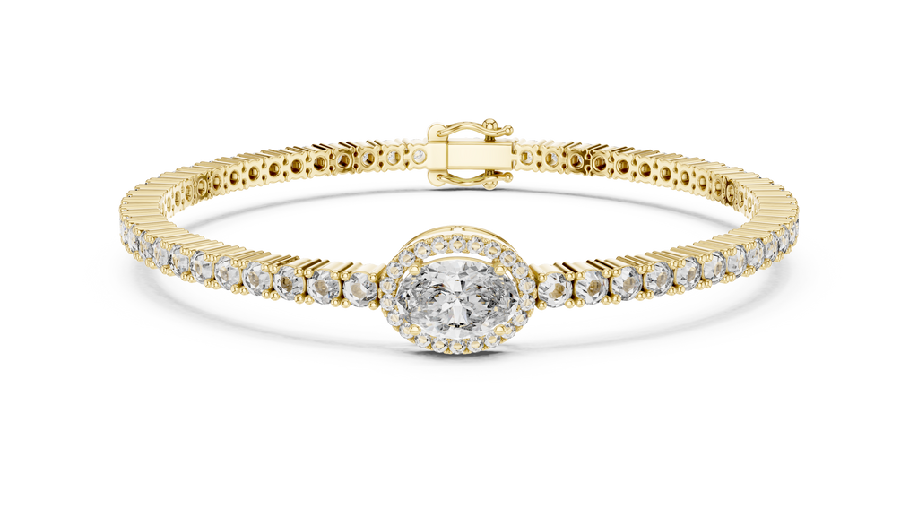 East West Oval Tennis Bangle