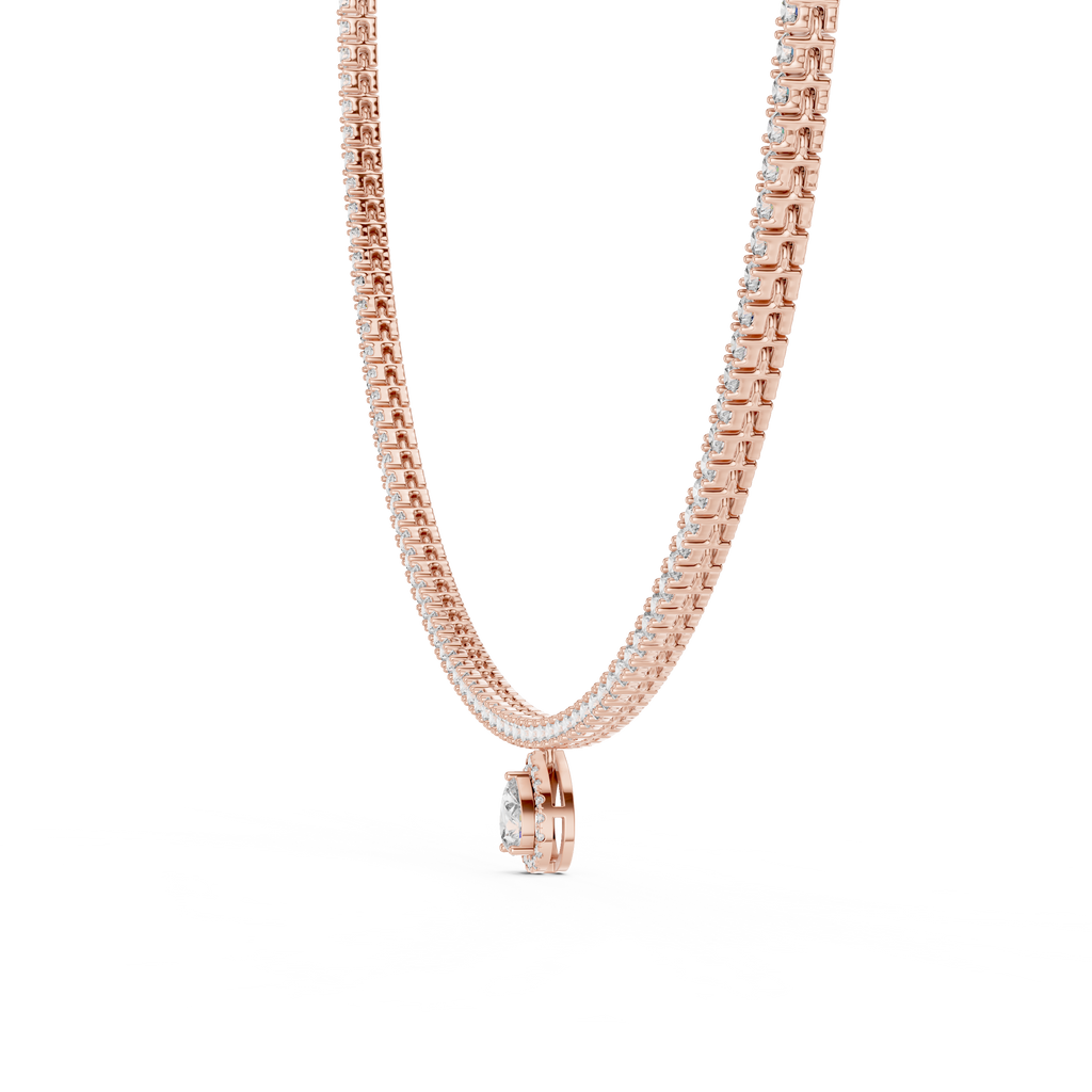Pear Diamond Drop Necklace