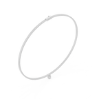 Back view white gold pear diamond necklace with premium setting