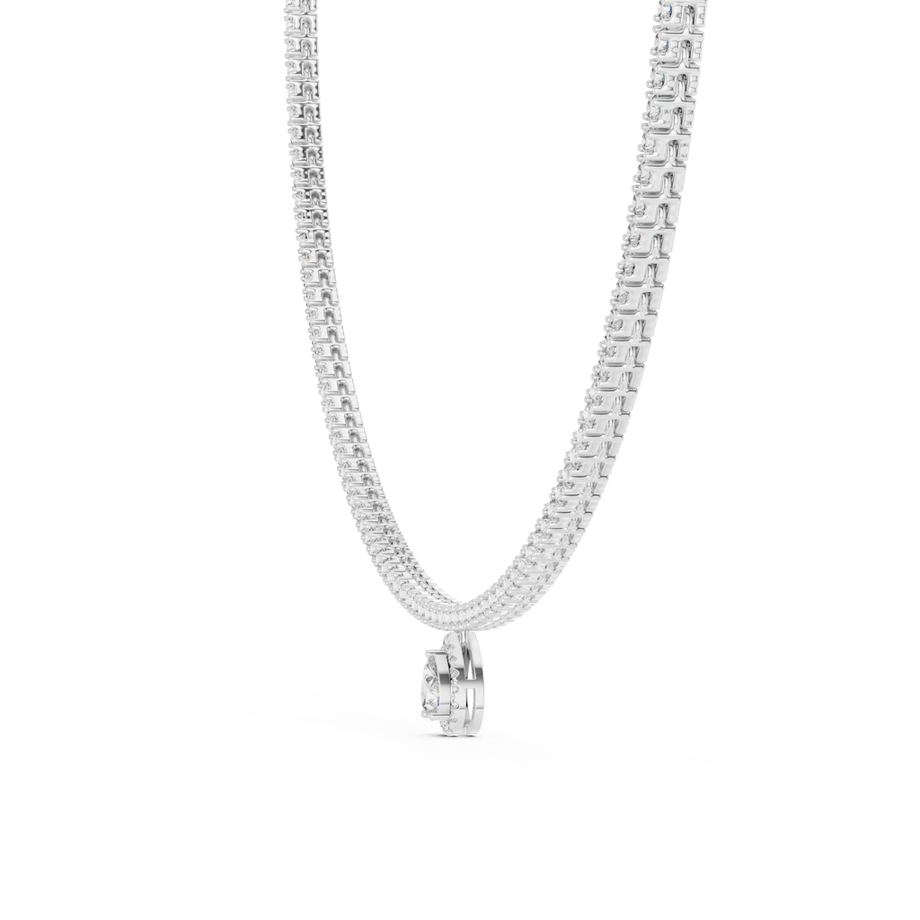 Pear Diamond Drop Necklace