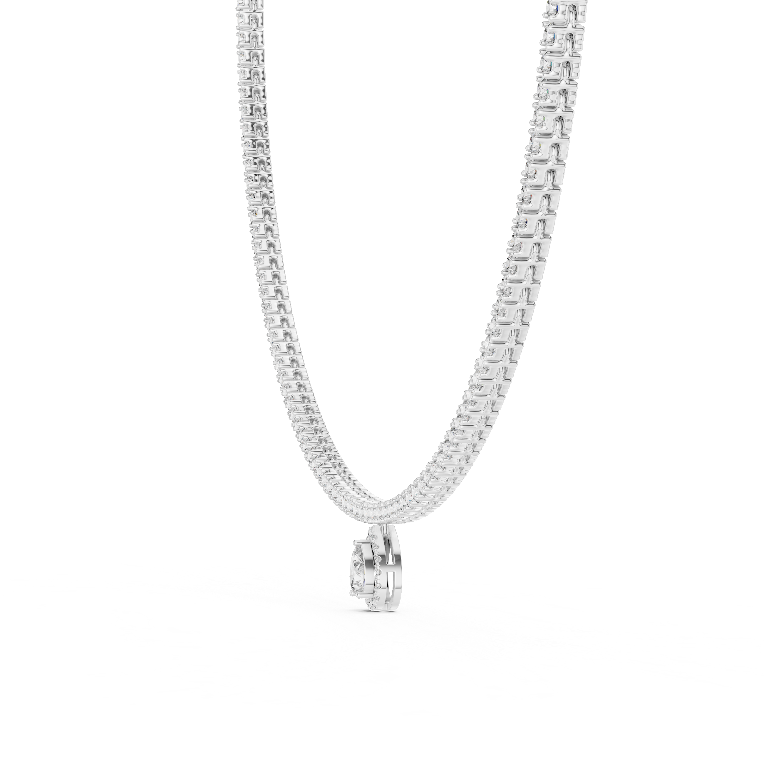 Pear Diamond Drop Necklace