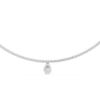 Pear Diamond Drop Necklace