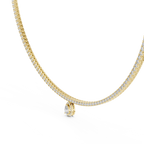 Pear Diamond Drop Necklace
