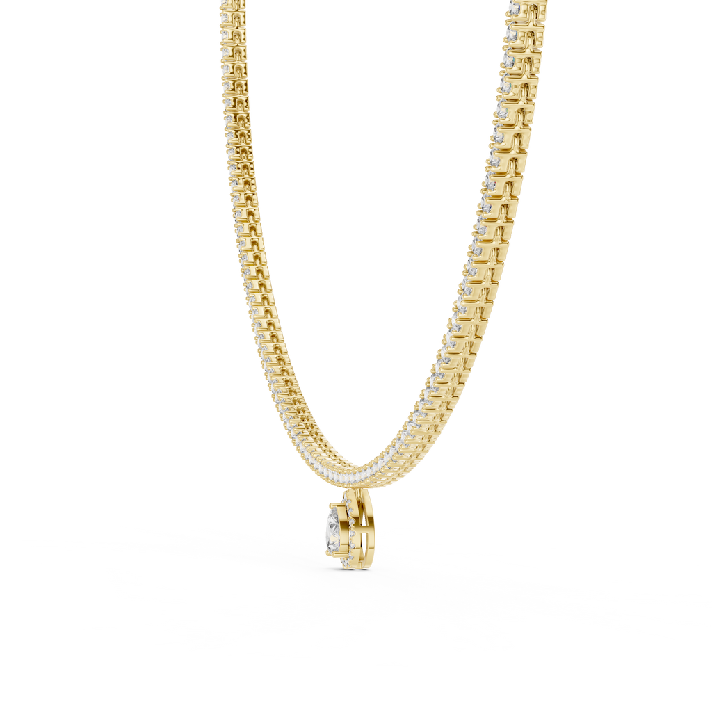 Pear Diamond Drop Necklace