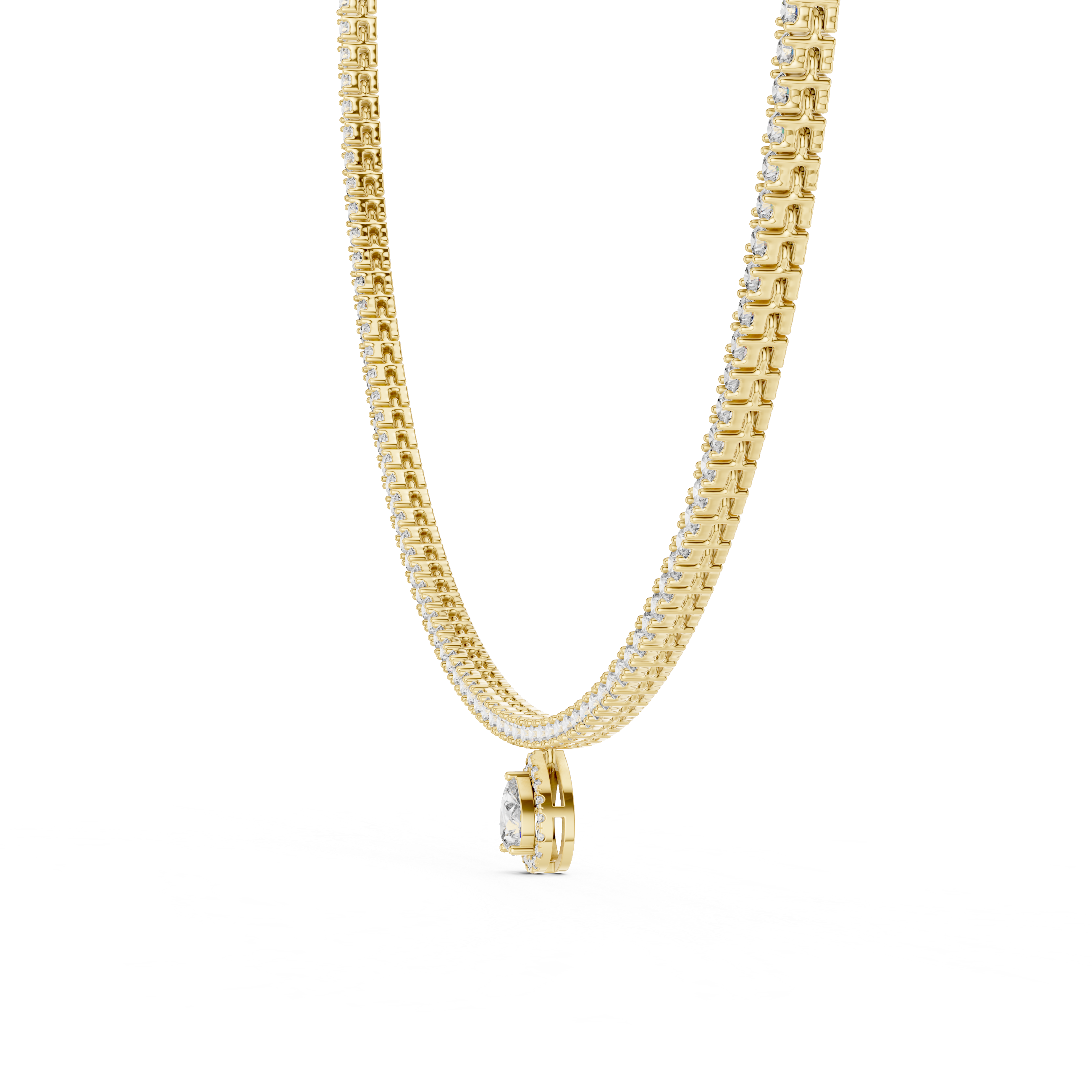 Pear Diamond Drop Necklace