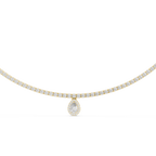 Pear Diamond Drop Necklace