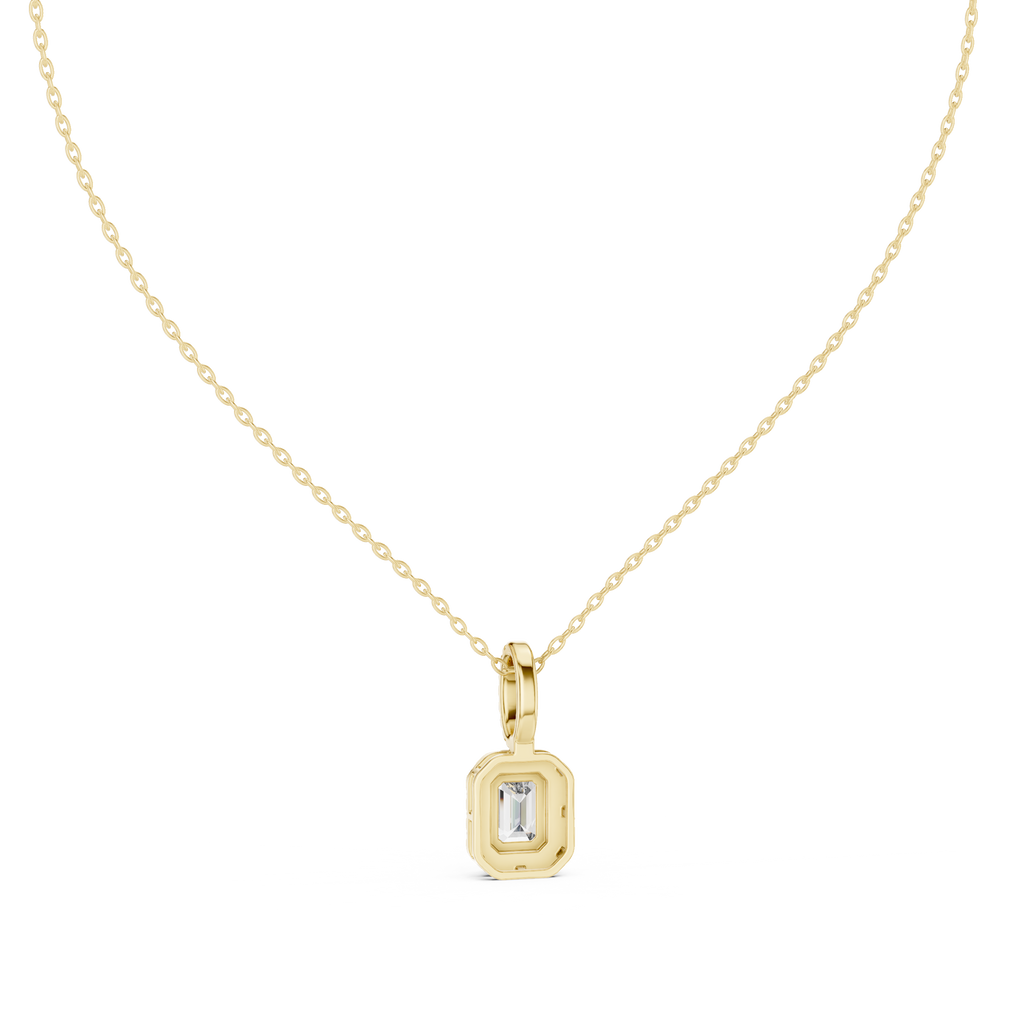Emerald Halo Diamond Pendant