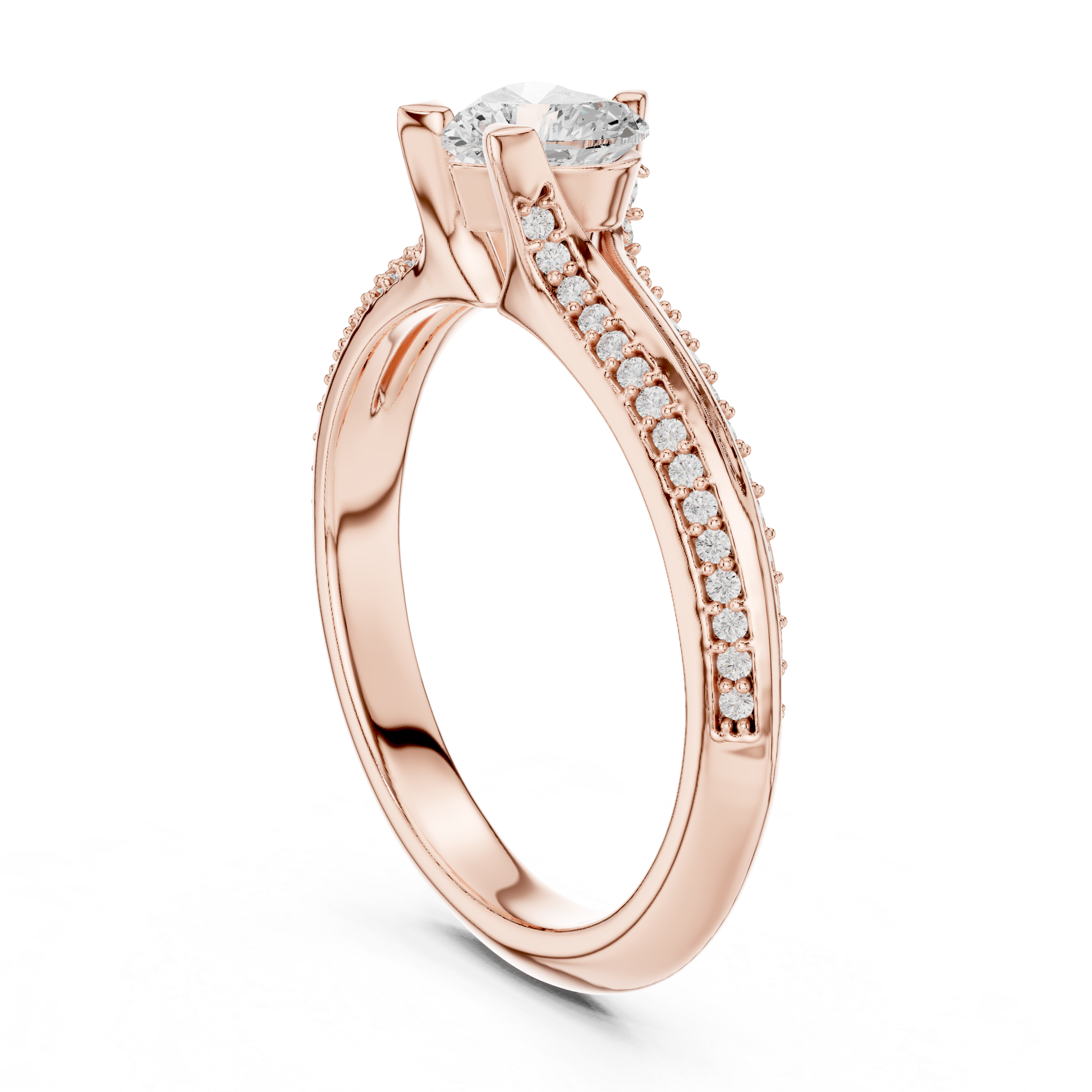 Heart Shape Diamond Engagement Ring