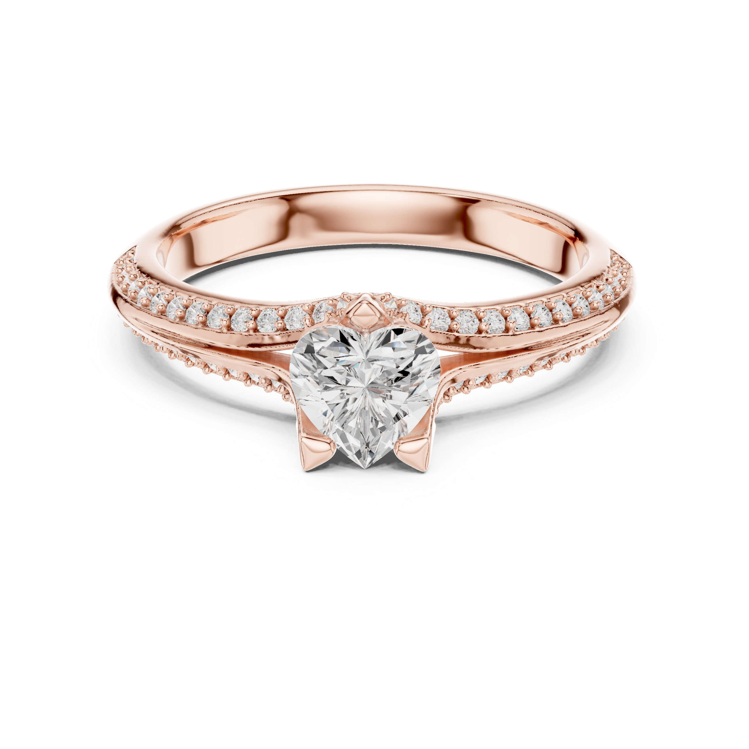 Heart Shape Diamond Engagement Ring