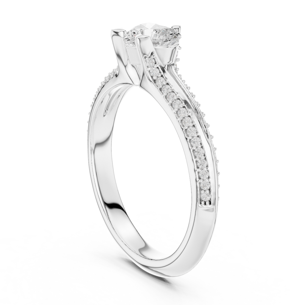 Heart Shape Diamond Engagement Ring