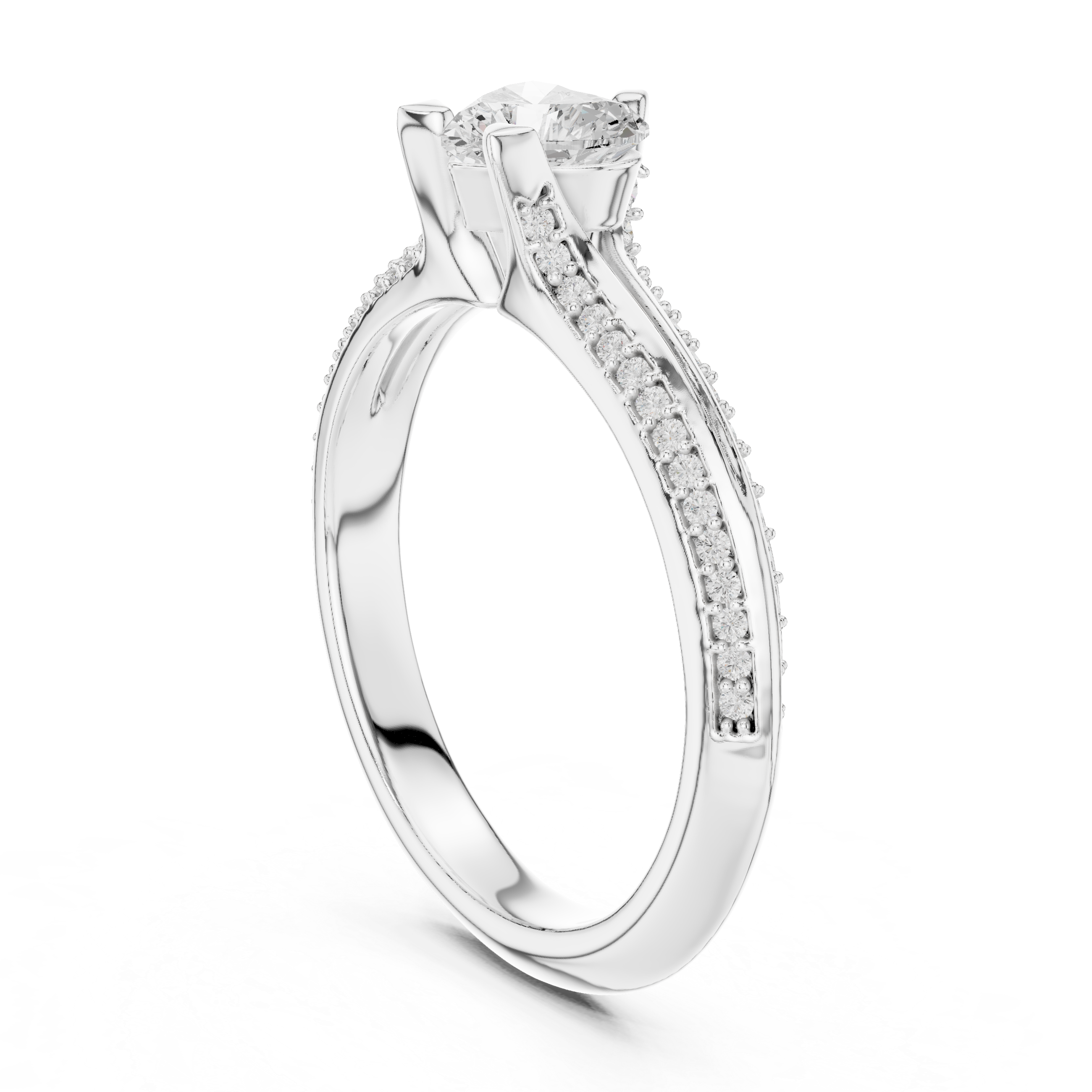 Heart Shape Diamond Engagement Ring