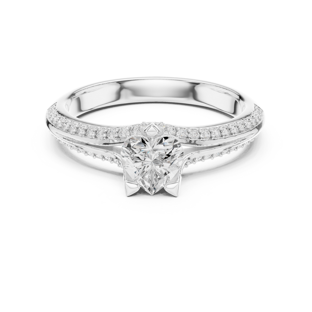 Heart Shape Diamond Engagement Ring