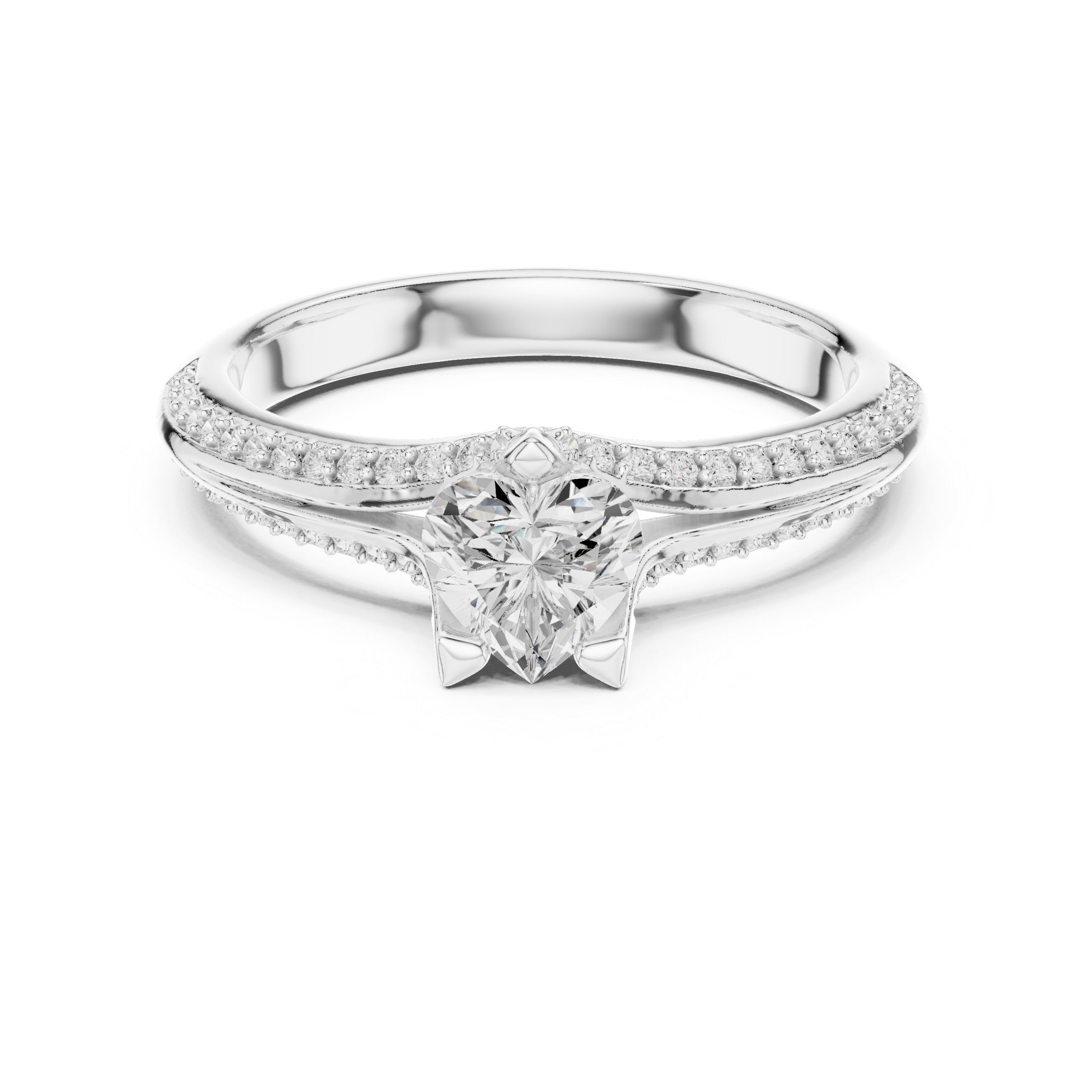 Heart Shape Diamond Engagement Ring