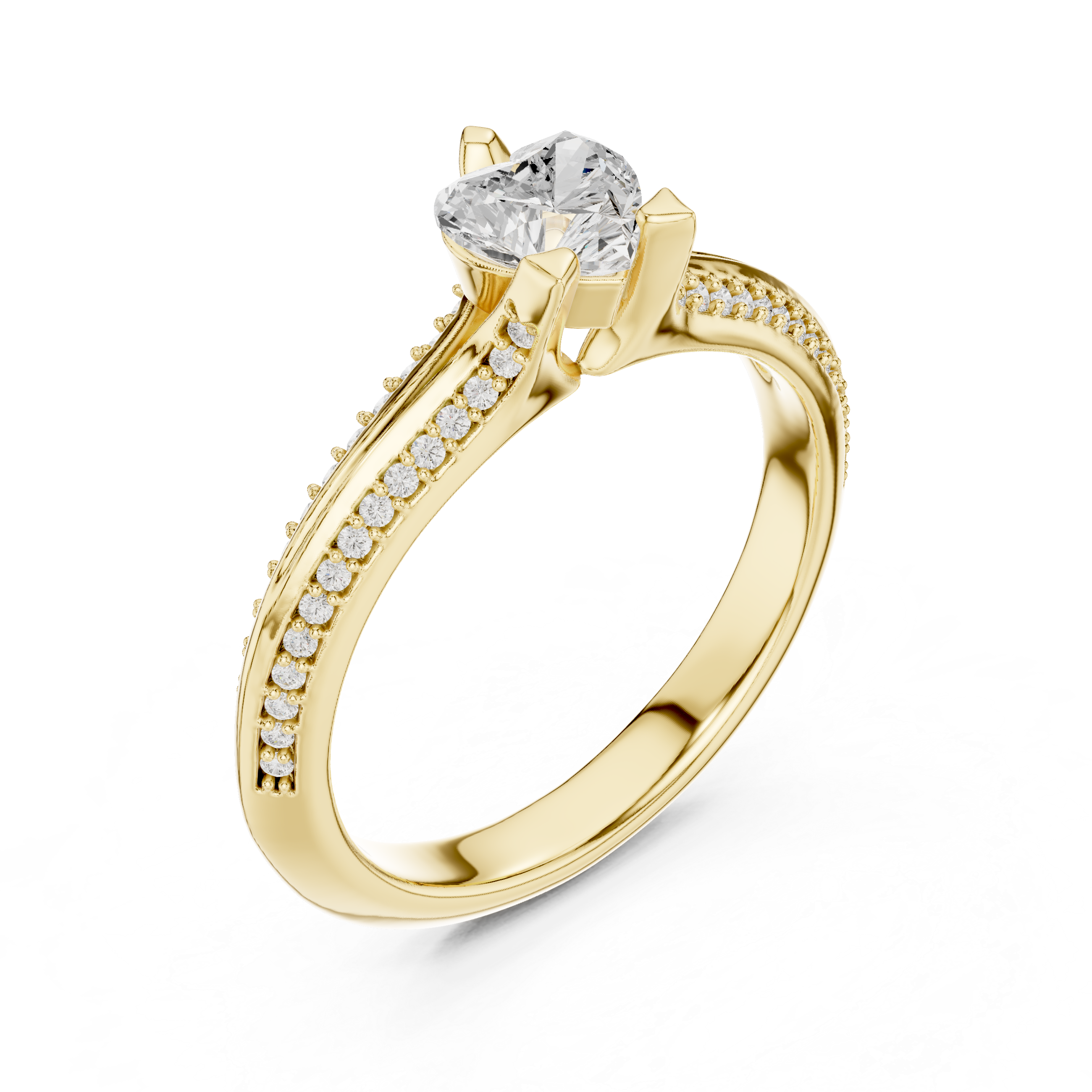 Heart Shape Diamond Engagement Ring