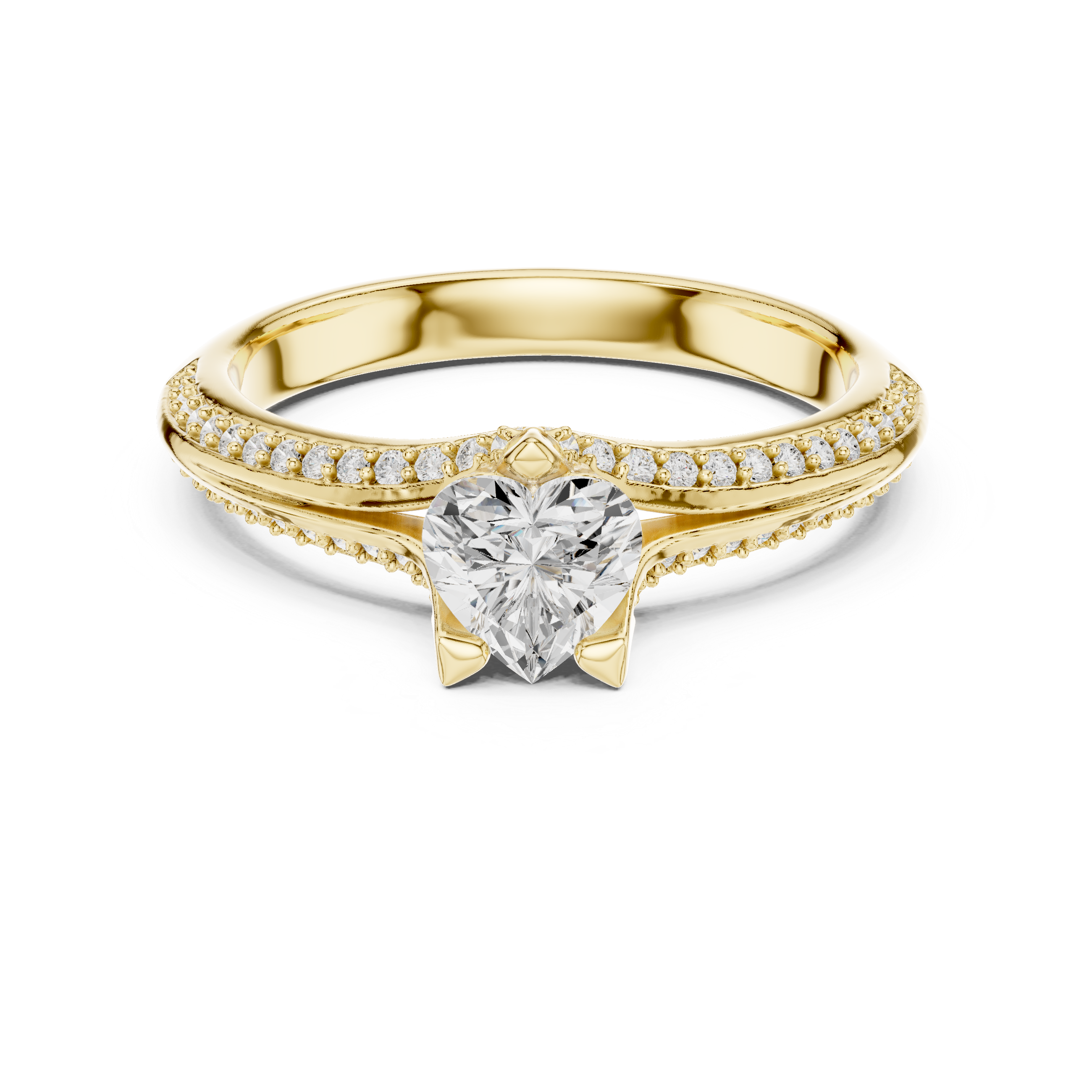 Heart Shape Diamond Engagement Ring