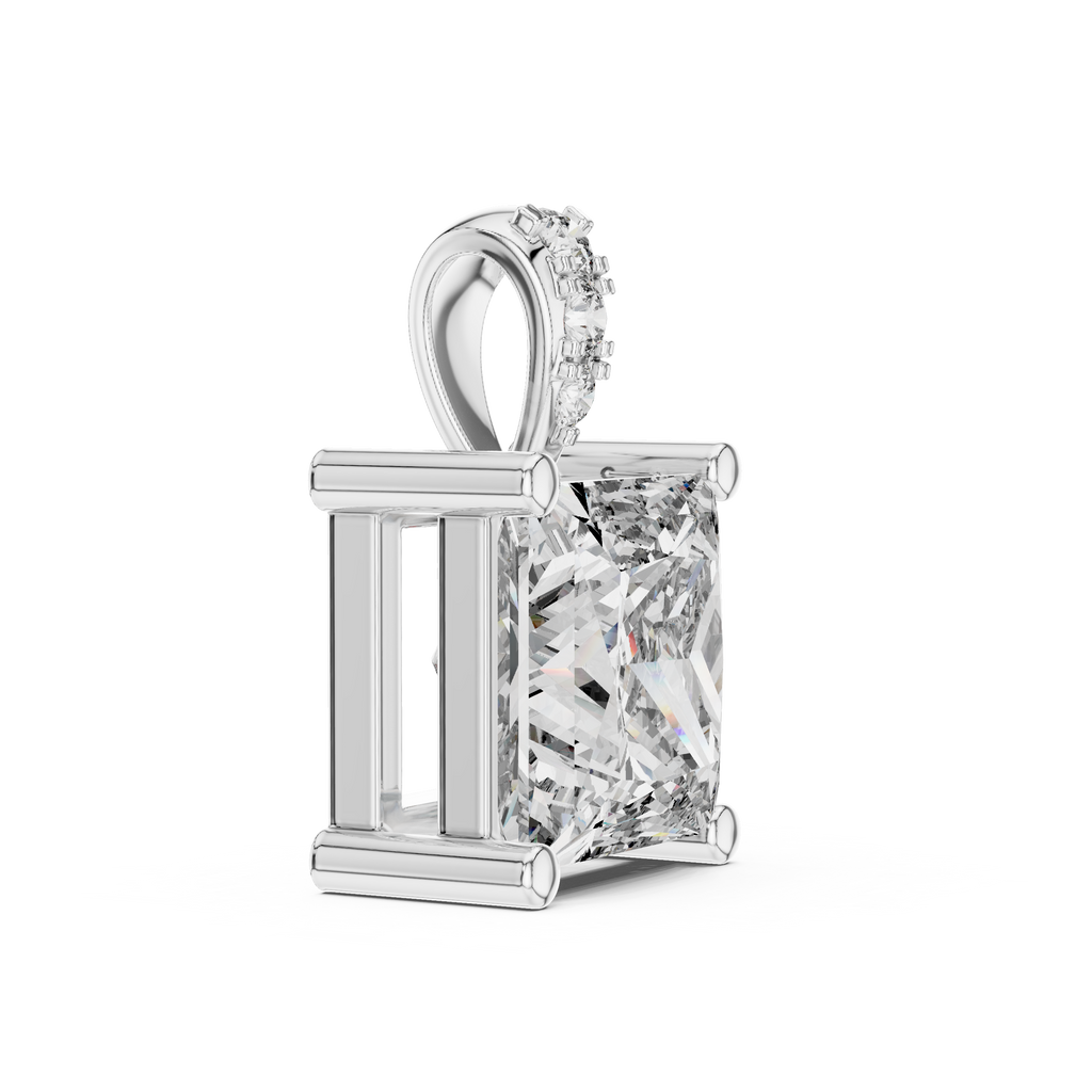 Princess Cut Solitaire Diamond Pendant