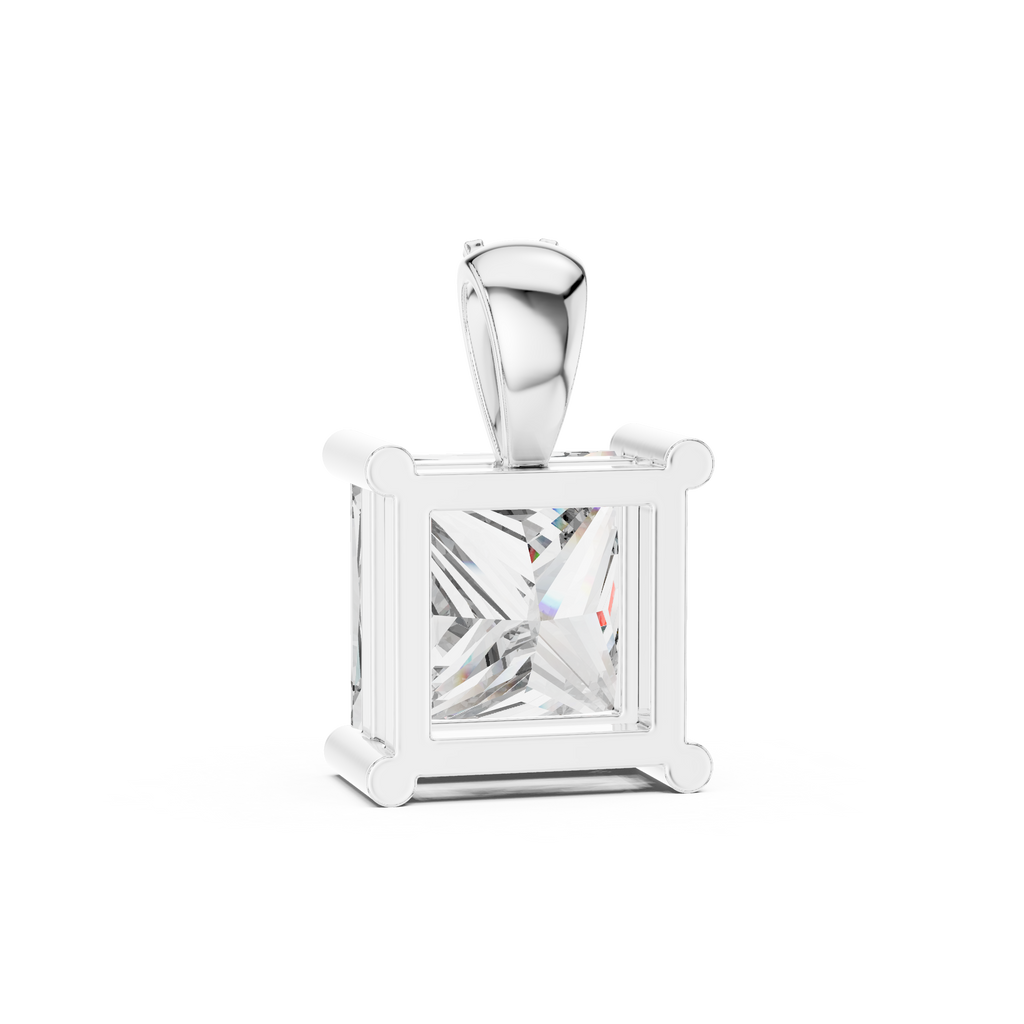 Princess Cut Solitaire Diamond Pendant