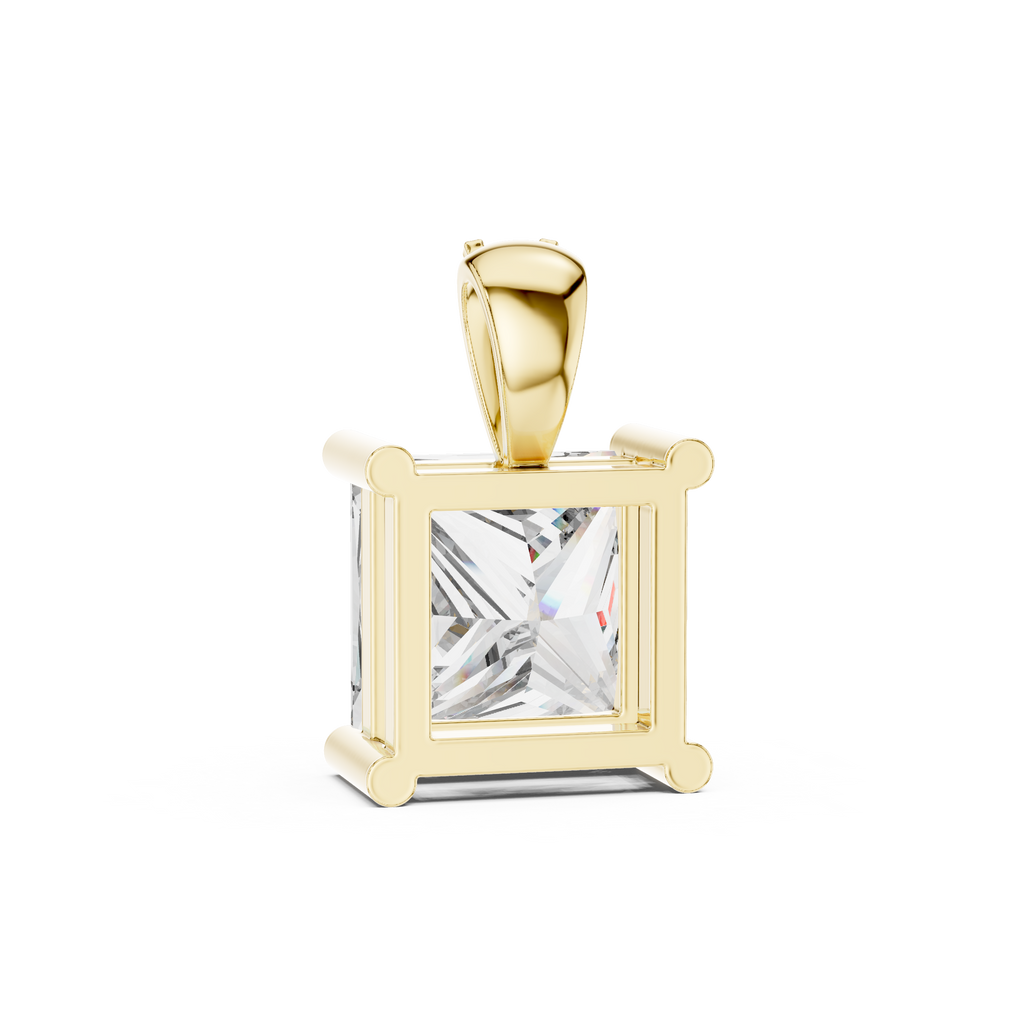 Princess Cut Solitaire Diamond Pendant