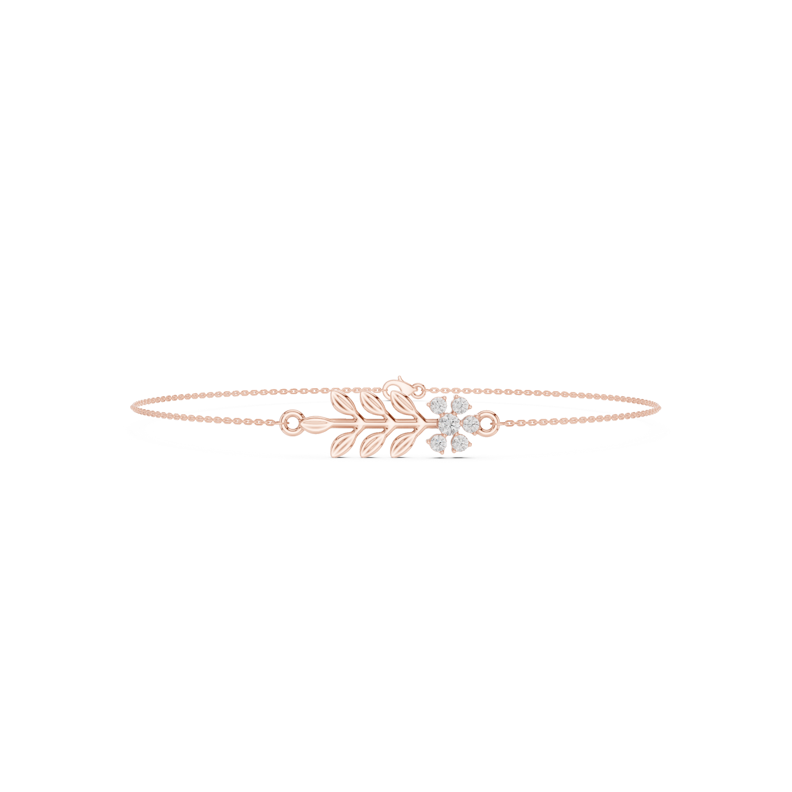 Berry Branch Pendant in Solid Gold