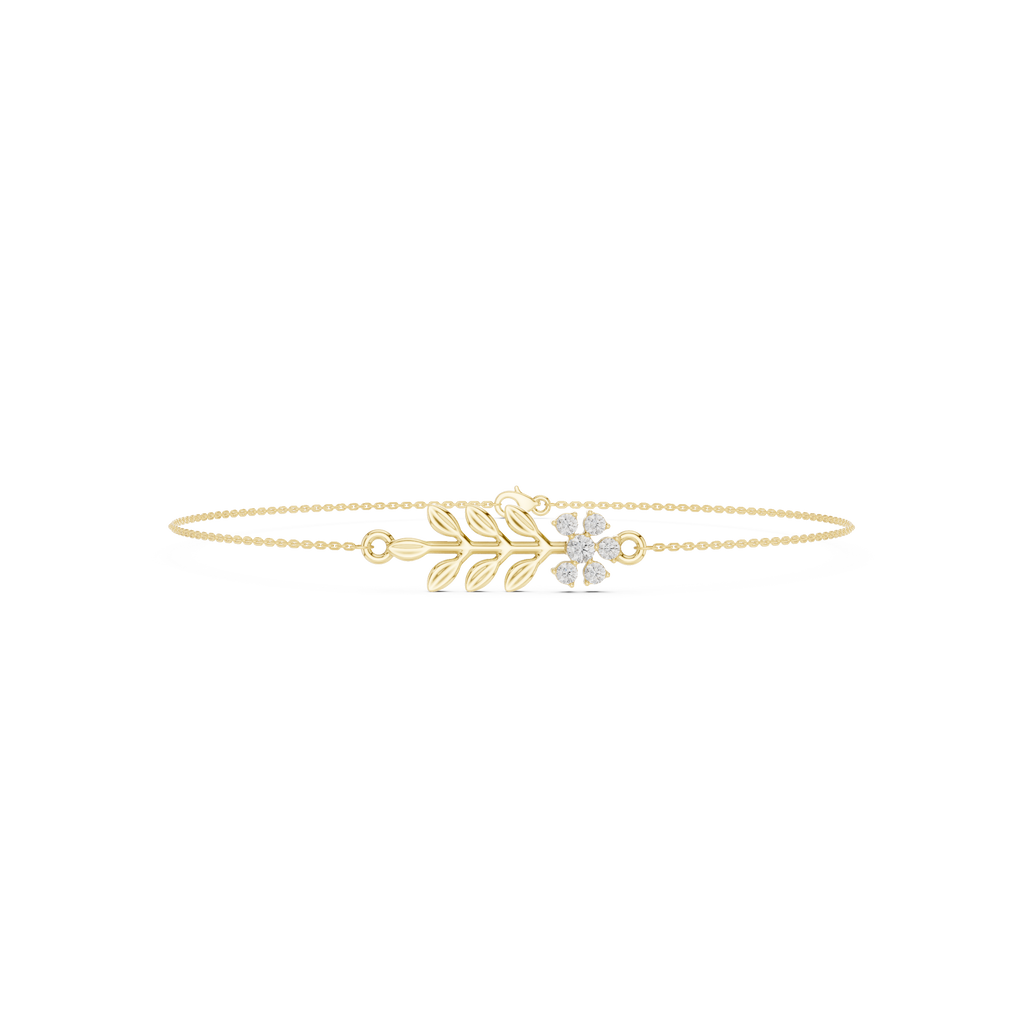 Berry Branch Pendant in Solid Gold