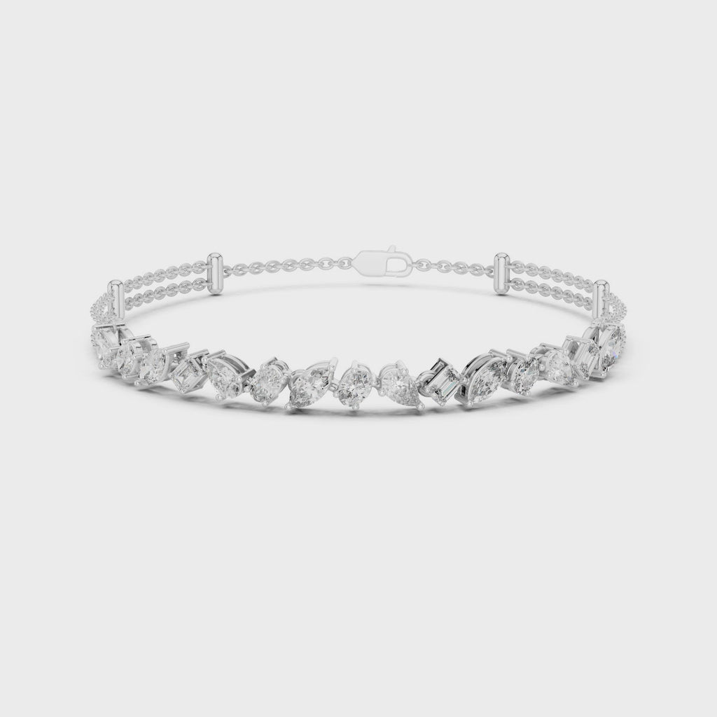 Mixed Shape Diamond Bracelet