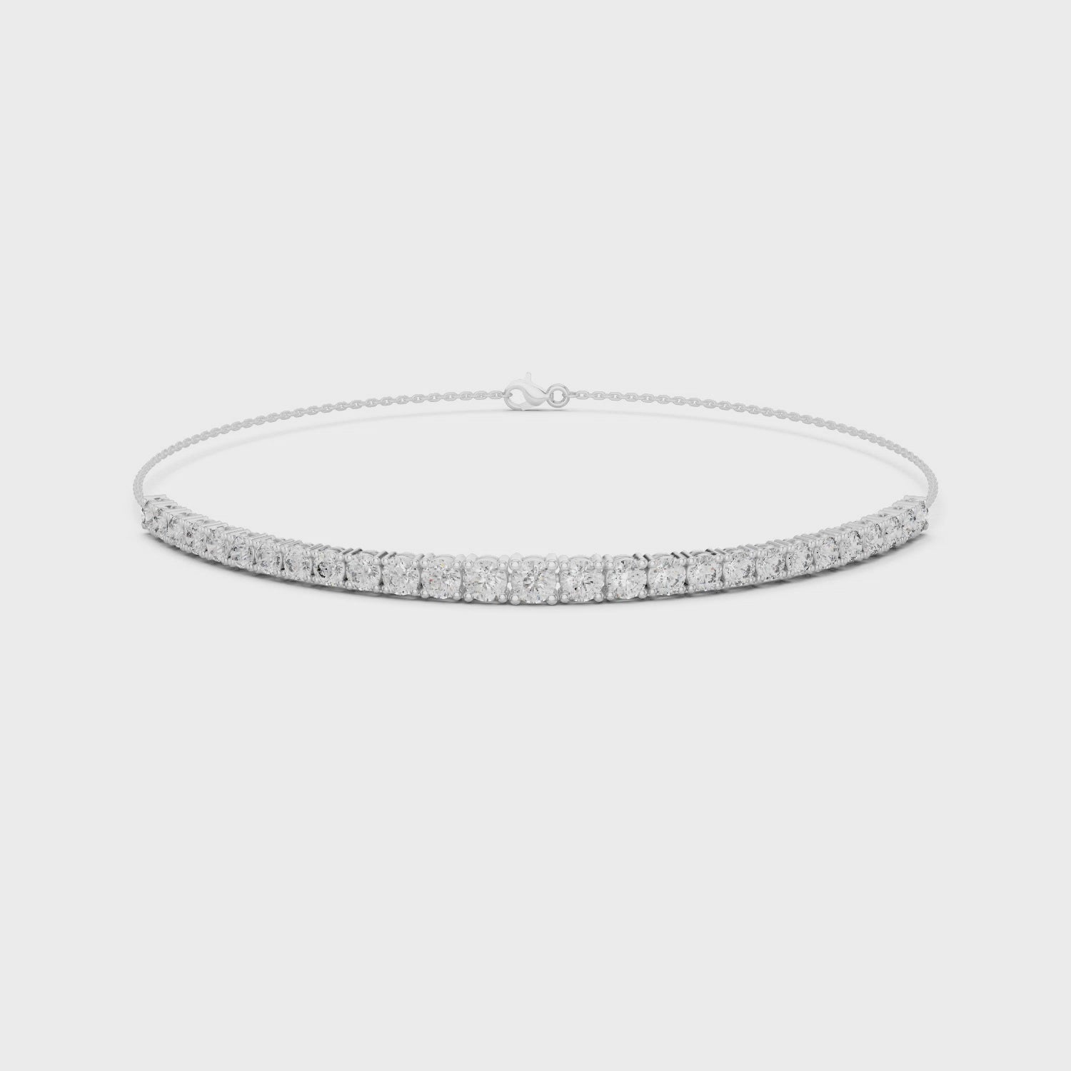 Graduated Lab Grown Diamond Tennis Bracelet