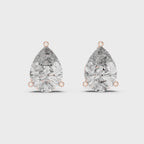 Pear Diamond Stud Earrings