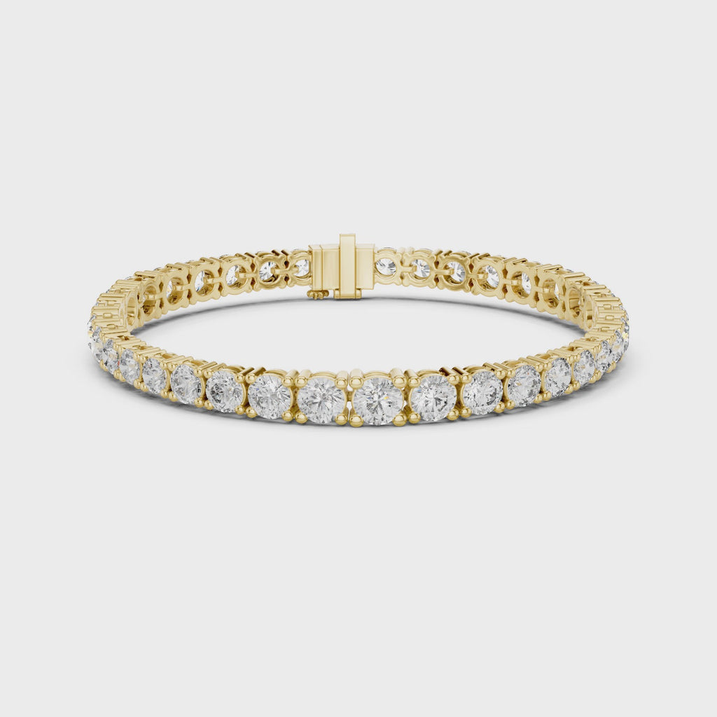 Graduated Round Diamond Tennis Bracelet