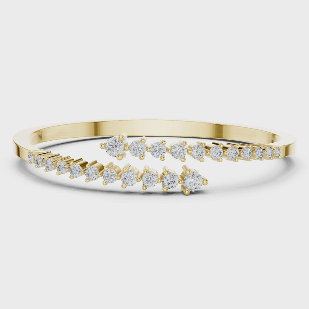 Graduated Diamond Bangle Bracelet