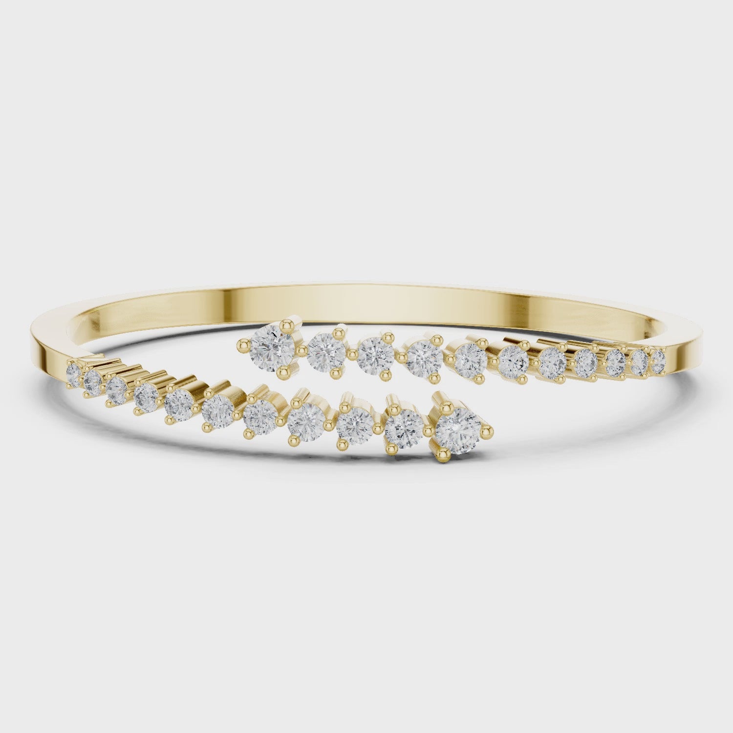 Graduated Diamond Bangle Bracelet