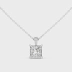 Princess Cut Solitaire Diamond Pendant