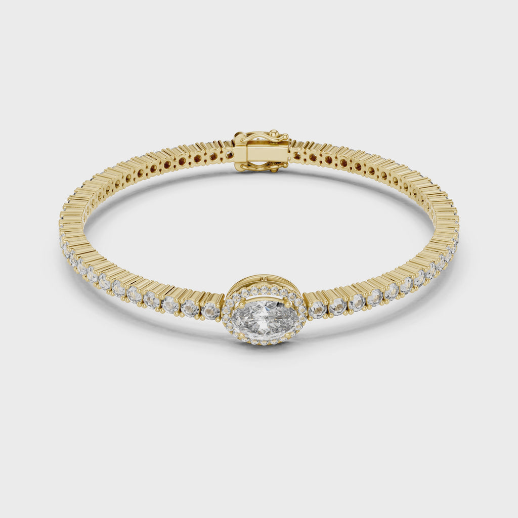 East West Oval Tennis Bangle