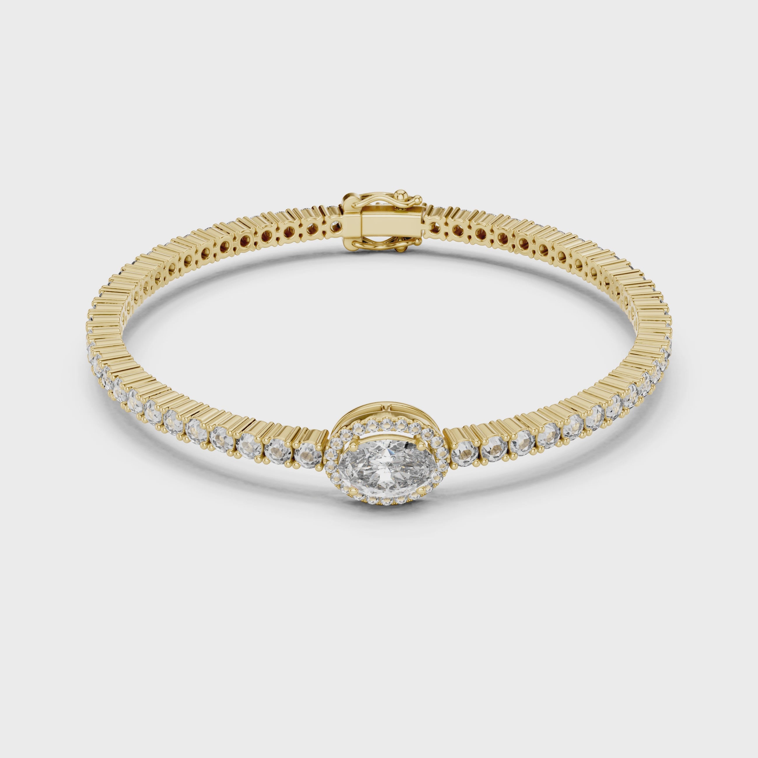 East West Oval Tennis Bangle