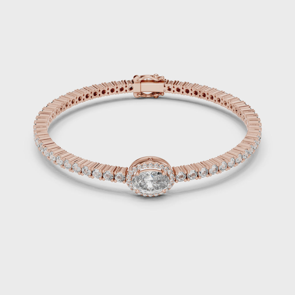 East West Oval Tennis Bangle