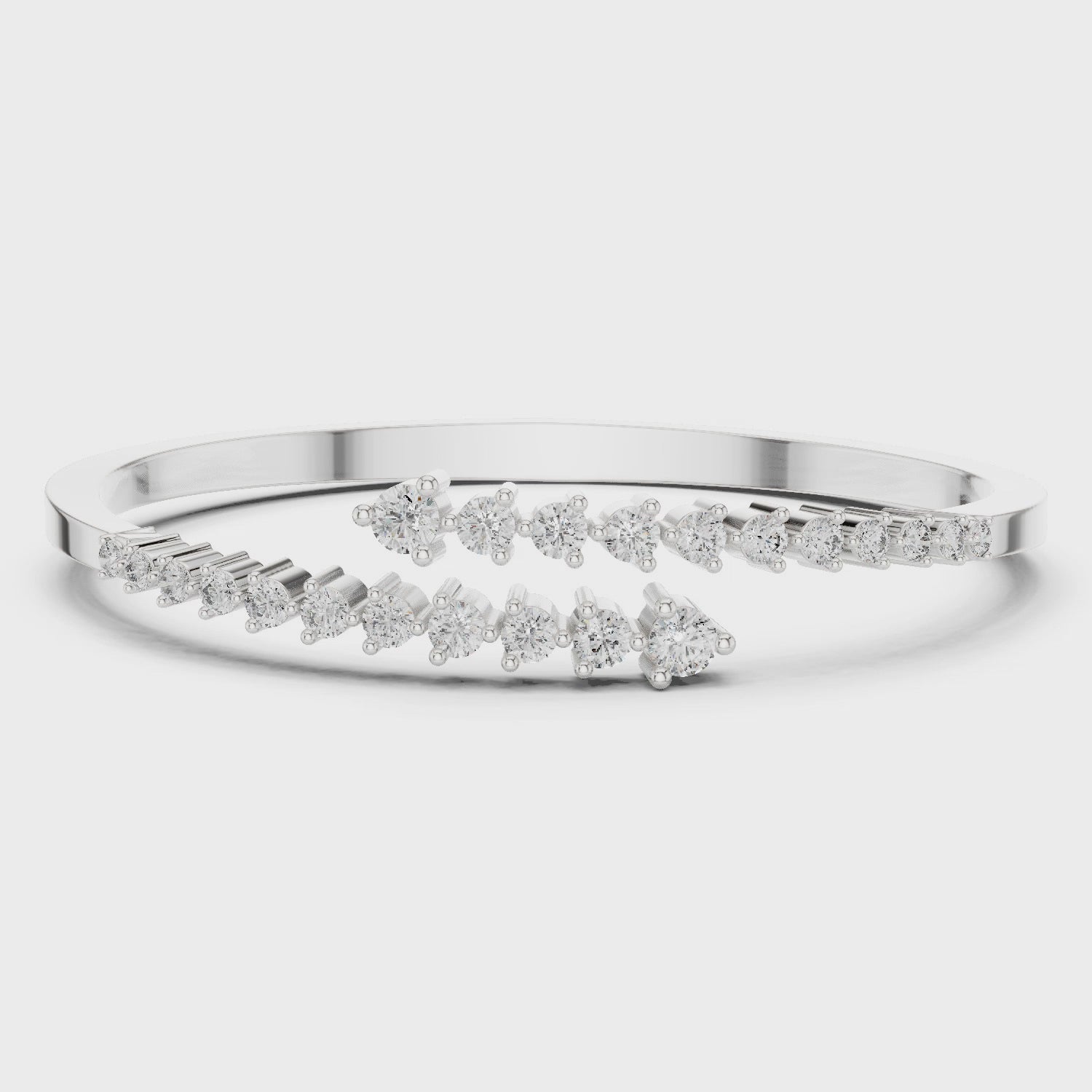 Graduated Diamond Bangle Bracelet