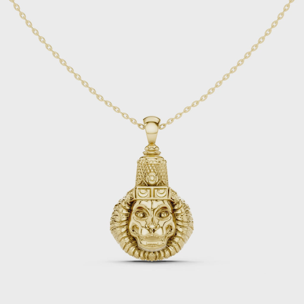 Lion Head Pendant Necklace