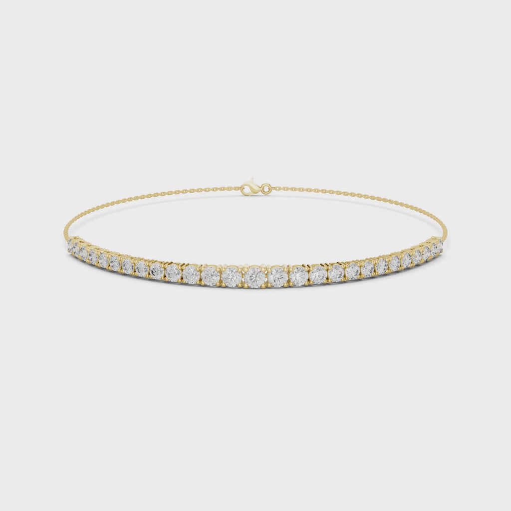 Graduated Lab Grown Diamond Tennis Bracelet