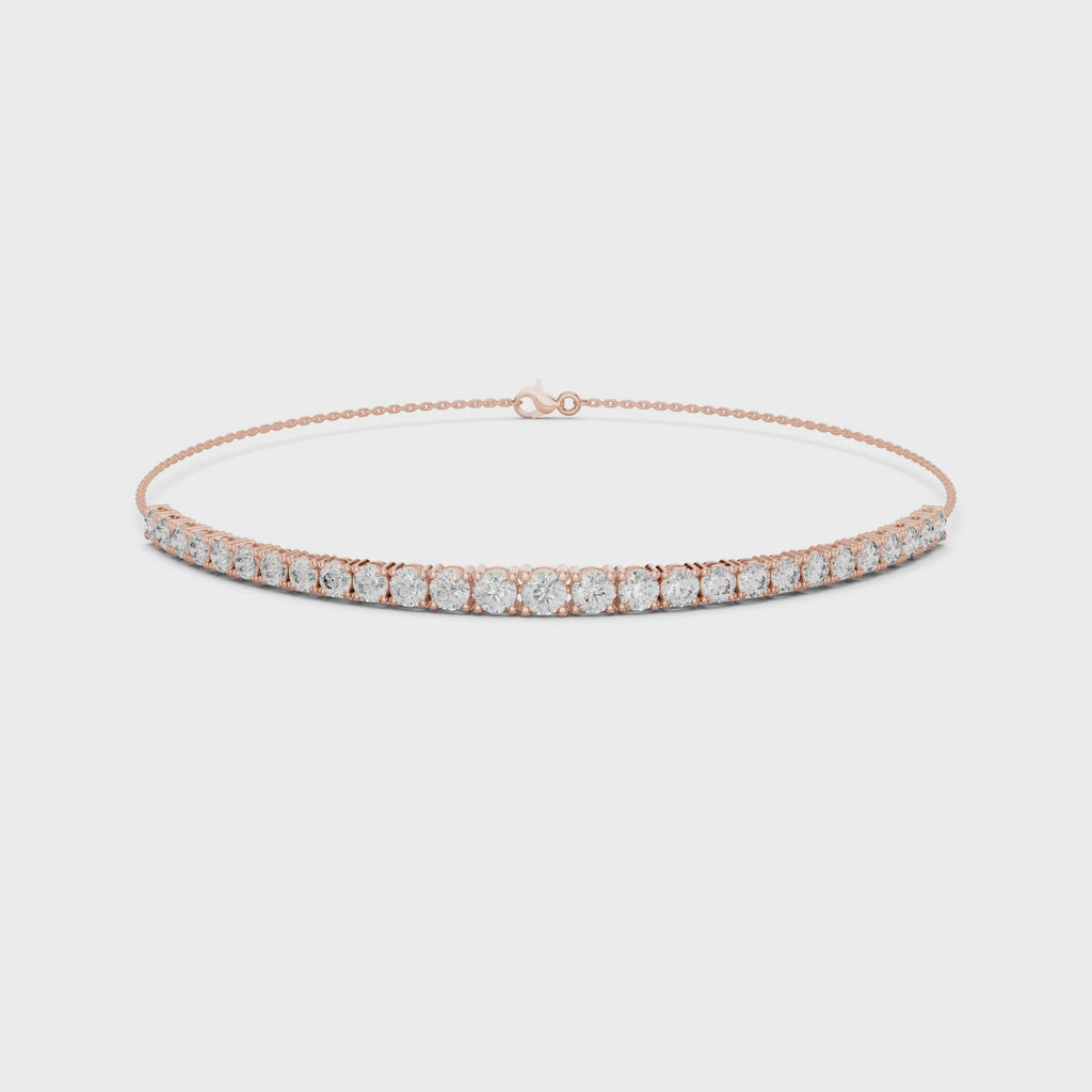 Graduated Lab Grown Diamond Tennis Bracelet