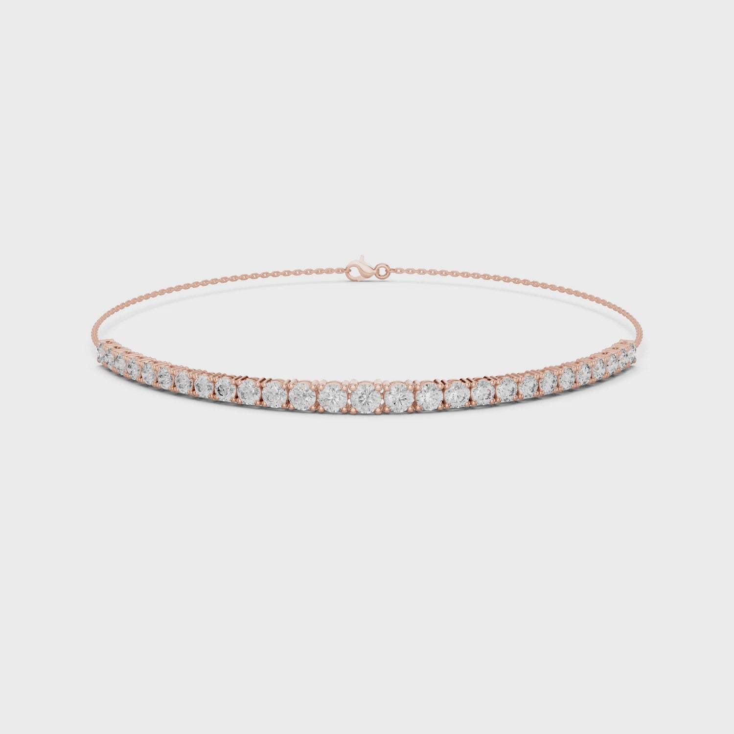 Graduated Lab Grown Diamond Tennis Bracelet