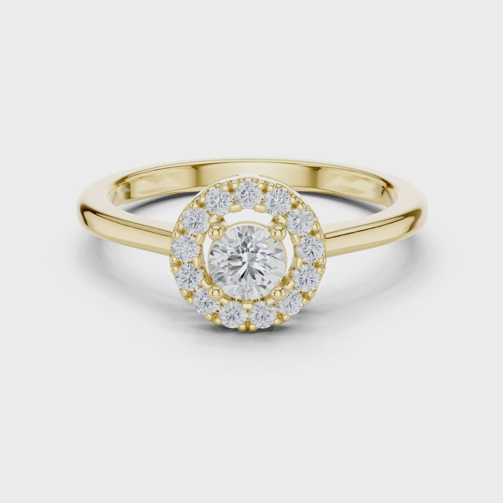 Classic Halo Diamond Engagement Ring