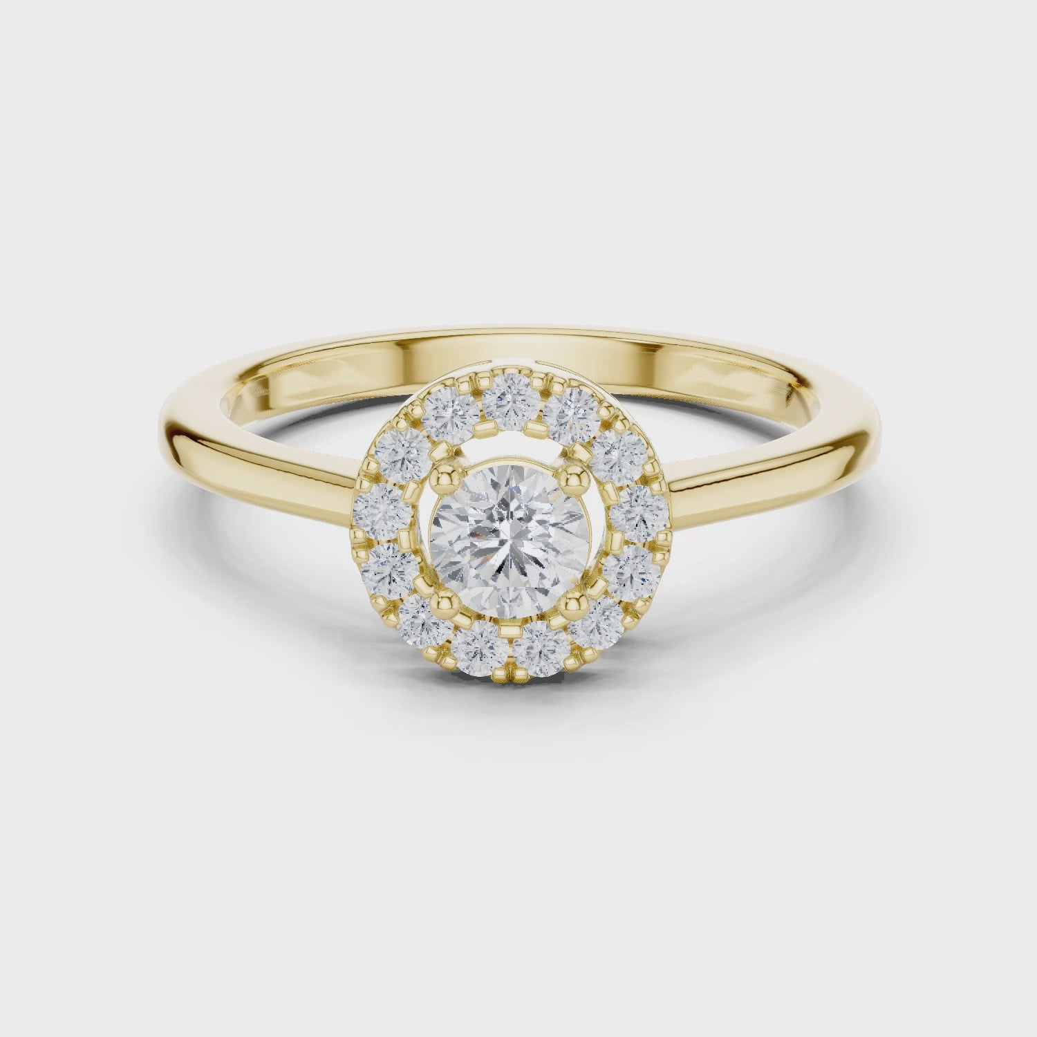 Classic Halo Diamond Engagement Ring