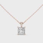 Princess Cut Solitaire Diamond Pendant
