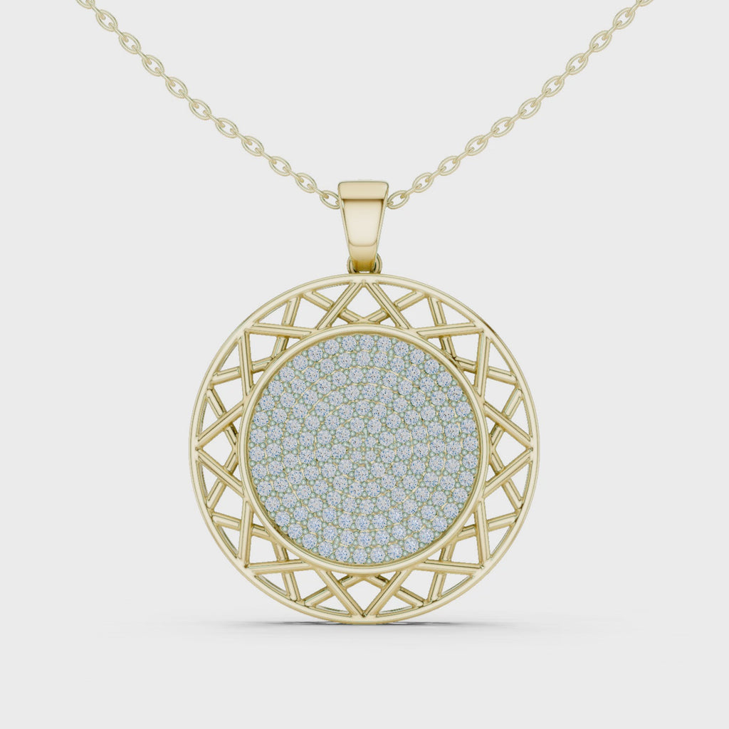 Round Lab-Grown Diamond Circle Pendant Necklace