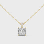 Princess Cut Solitaire Diamond Pendant