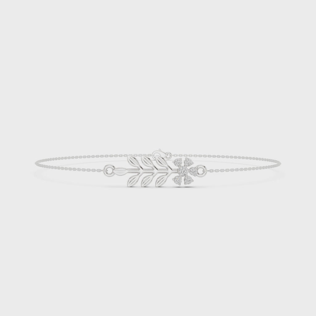 Berry Branch Pendant in Solid Gold